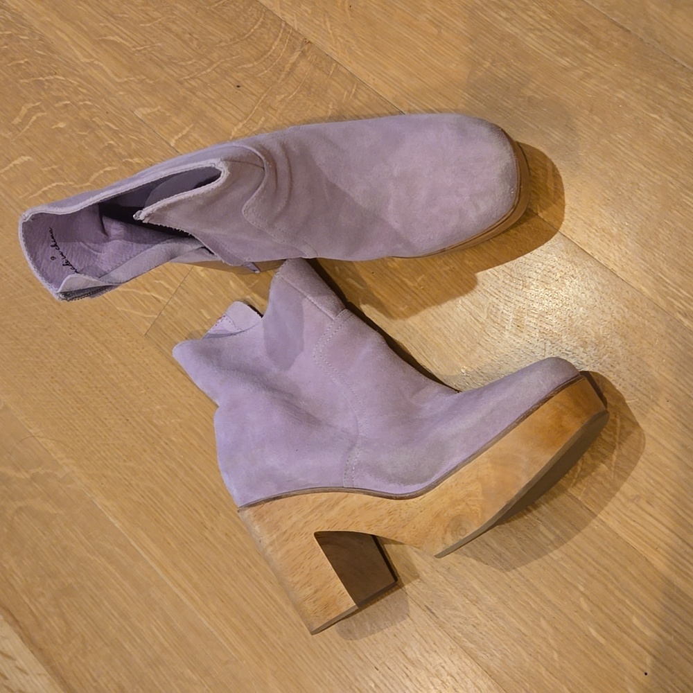 Charlotte Stone Paz Platform Clog Boots Lilac Purple Lavenderwomen's. Booties 9
